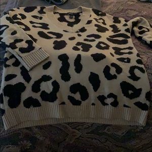 Forever 21 Leopard Sweater